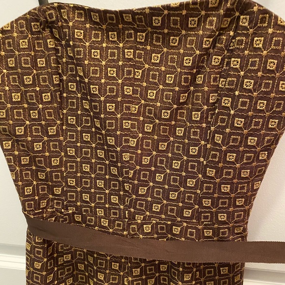 BCBG Maxazria Brown & Gold Dress - Picture 3 of 4